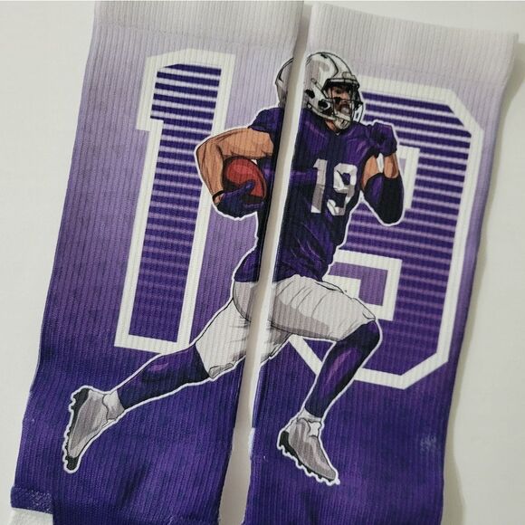 Adam Thielen Football Socks Vikings - Picture 2 of 8